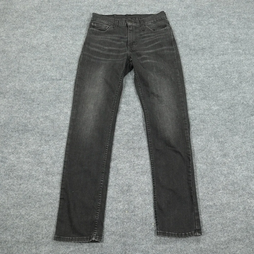 Levi's 511 Jeans Mens 30x32 Black Slim Fit‎ Stretch Denim Faded Wash Zip Fly